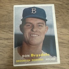 1957 Topps Set-Break # 18 Don Drysdale great condition ** picture