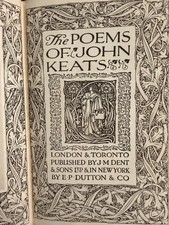 Antique 1906 Poems of John Keats Temple Classics Leather Bound Gilt Edges Ribbon picture