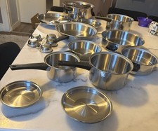 BRAND NEW Vintage Regal Ware 19 Pc Stainless Steel Cookware Set Waterless NOS picture