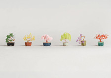 Japanese Style Beaded Bonsai Miniature Craft Kit Complete 6 Set DIY Japan picture