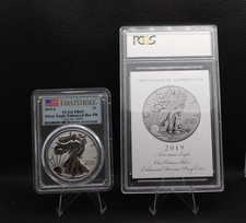 2019-S US Silver Eagle Enhanced Rev Proof FIRST STRIKE PCGS PR69 COA 0902 OGPBOX picture