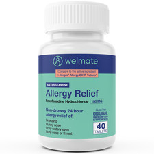 WELMATE Allergy Relief | Fexofenadine 180mg 12 Hour | 40 Count Extended-Release picture