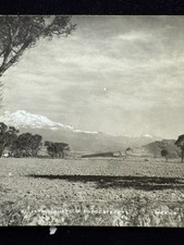 Mexico RPPC Ixtaccihuatl Popocatepetl Volcanoes Real Photo Postcard #M213 picture