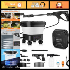 Portable Cordless Electric Power Washer - 3.4 Gal Tank, Compact & Lightweight picture
