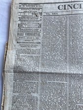 CIVIL WAR NEWS GENERAL JOHN LOGAN’S SPEECH DUQOIN ILLINOIS DAILY COMMERCIAL 1863 picture