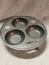 Vintage 3 Cup Egg Poacher Insert Metal Nonstick Pan Rack 7.25 Inch Unbranded picture
