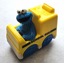 Tyco Playtime Sesame Street Cookie Monster School Bus Vehicle Vintage 1993 picture