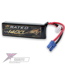 Team Exalt X-Rated 1400mah 30C Losi Nascar Lipo Battery W/ EC2 EXA3217 picture