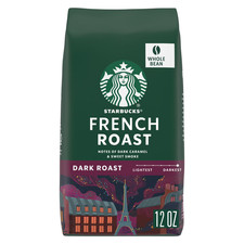 Starbucks French Roast, Whole Coffee Beans,Dark Roast Hot or Iced Coffee, 12 oz. picture
