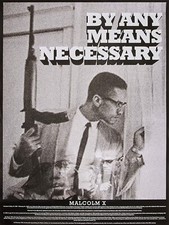 Malcolm X Poster By Any Means Necessary Black History Wall Art Print (18x24) picture