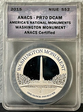 2015 Washington Monument .999 SILVER ANACS PF70 DCAM picture