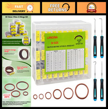 198PCS Viton O Ring Kit - 30 Sizes, 75A Shore, High Temp & Corrosion Resistant S picture