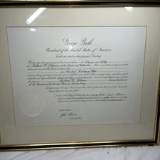 US State Dept Assistant Secretary Of State Appointment Document 1989 Signed picture