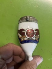 Antique German Porcelain Pipe Bowl Hand Painted Coat of Arms Crest picture