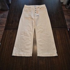 Driftwood x Free People Charlee Crop Railroad Jeans Size 30 x 25.5 NWT G499 picture