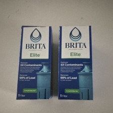 2 Brita ELITE Replacement Filters for Pitchers Dispensers .One open box picture