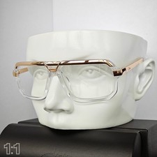 Cazal Glasses Clear Lens Clear Golden Frame Women Men Eyewear With Case picture