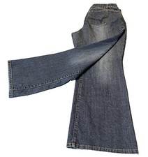 90s Fashion Bug Bootcut Jeans Womans 16WP Blue Denim Cowboy Rodeo Western picture