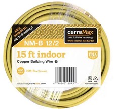 25 ft. 12/2/2 Yellow Solid CerroMax SLiPWire Copper NM-B - New Sealed picture