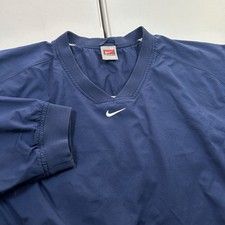 Vintage y2k Nike Center Swoosh Pullover Windbreaker Sweatshirt Jacket Men's XL picture