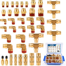 43Pcs Brass DOT Air Line Fittings Assortment Kit Truck Trailer Brake System USA picture