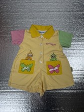 Vintage Teletubbies Kids Yellow Striped Laa-Laa & Dipsy  Romper  RARE picture