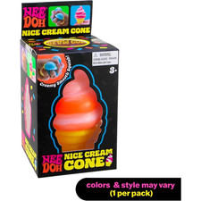Schylling Nee Doh Nice Cream Cone Tactile Squishy Squeeze Toy Pink 3+ picture