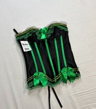VTG Frutiger Aero Cyber Y2K Gothic Babydoll Lace Corset S Rave Lip Service Style picture