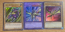 🔥Yugioh GAIA FIERCE KNIGHT & DRAGON CHAMPION & CURSE OF DRAGON HOLOFOIL LOB NM picture