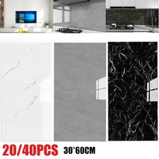 20/40pcs Peel and Stick Marble Floor WallPanels 23.6