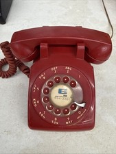 Vintage Stromberg-Carlson Red Rotary Dial Phone Made In USA picture