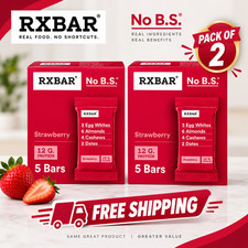 RXBAR Strawberry Protein Bars Gluten-Free Ready-to-Eat 10 Count New.. picture