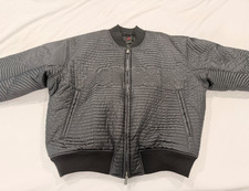 Nike Air Jordan Flight Quilted Varsity Bomber Jacket Black Mens L NWT II5314-010 picture