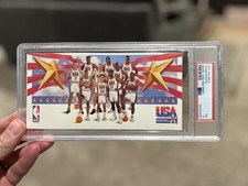 1991 SKYBOX MARK & SEE MINIS TEAM PHOTO PSA 5 USA PANEL MINI PERFORATED RARE picture