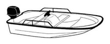 7.6oz BOAT COVER BOSTON WHALER 17 STANDARD W/ SIDE RAILS 1997-2000 picture