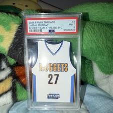 Panini 2016-17 Threads Jamal Murray Team Threads Rookie Die-Cut #6 PSA 9 picture