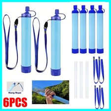 6pcs Portable Camping Hiking Emergency Life Survival Purifier Water Filter Tool picture
