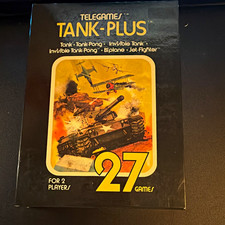 Telegames Tank-Plus (Sears Tele-Games Video Arcade) Cartridge w/ Box & Manual picture