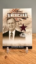 President George Bush 2008 Donruss Threads Americana Relic /250 Jersey Baseball picture