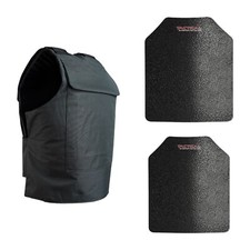 Level III AR500 Steel Body Armor Complete With Lightweight Vest - Black picture