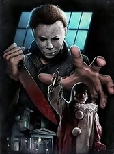Halloween 5 Micheal Myers Jamie Lloyd 5D Diamond Full Drill Dots Gem Kit 16x20