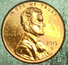 US 2015 D Lincoln Shield Cent Copper Penny Ungraded, Circulated Denver Mint picture