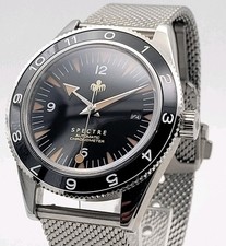 Custom James Bond Automatic SPECTRE Milanese Black Watch Citizen Miyota 10atm picture