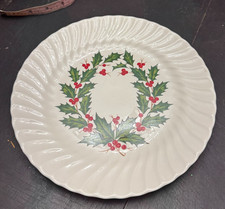 Vintage 50's Scio Christmas Holly Berry Dinner Plate Japan Holiday Porcelain MCM picture