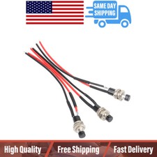 3Pcs Latching Push Button Mini Switch 12V 5AMP SPST NO Latching Momentary Switch picture