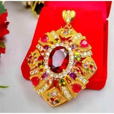 Noppakao 9 Colors Gems Jewelry Pendant Gold Micron Plated Thai Amulet picture