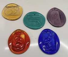 Vtg MFA Boston SunCats Recycled Glass Cat Suncatchers Ornaments Lot 5 Vermont picture