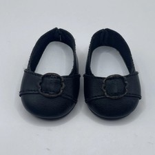 American Girl Felicity Doll Black Colonial Style Meet Shoes w/ Buckles picture