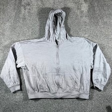 H&M Divided Mens XL Gray Full Zip Hoodie Sweatshirt Relaxed Fit Fleece Lined picture