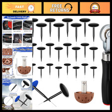 26Pcs Tire Repair Kit - 24 Tire Patch Plugs, Buffing Wheel, Roller & Drill Bits picture